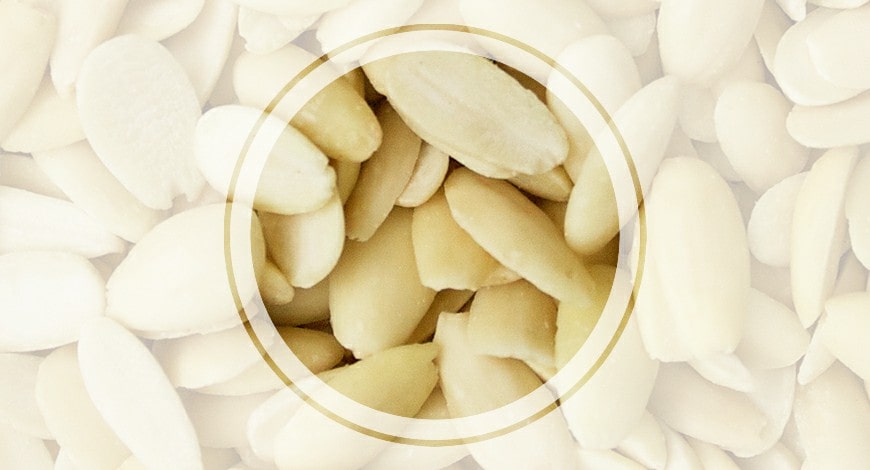 whole and splits blanched almonds